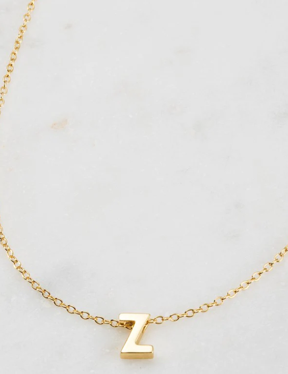 Letter Necklace (gold) - Z