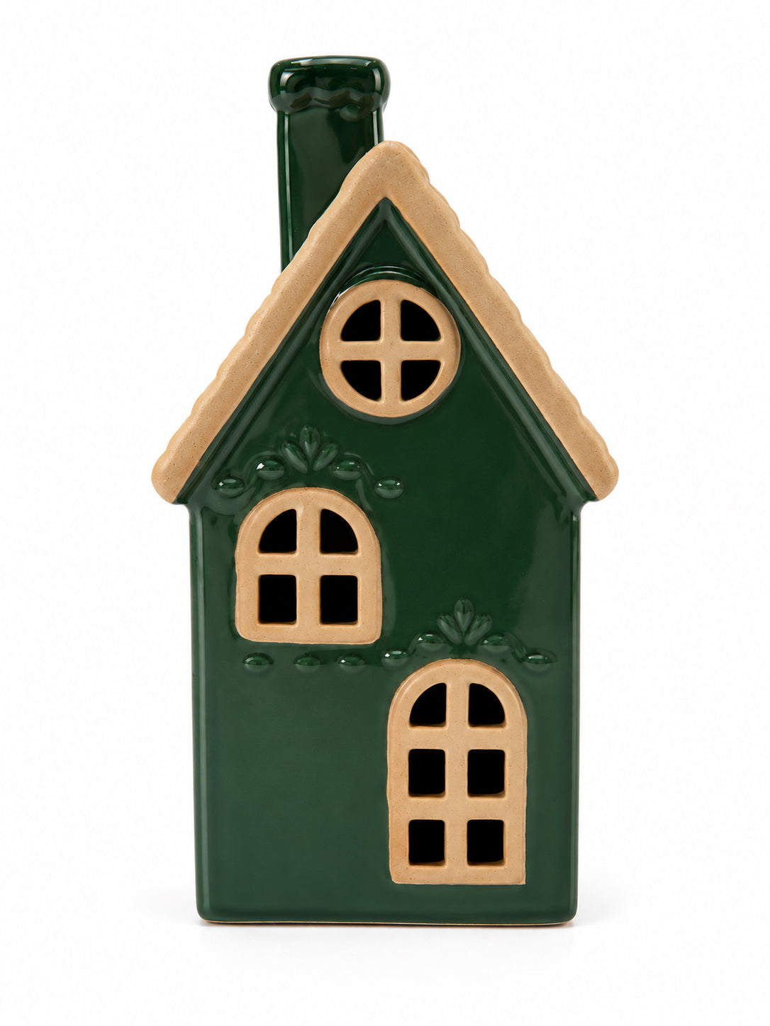 Green House Tealight Ceramic