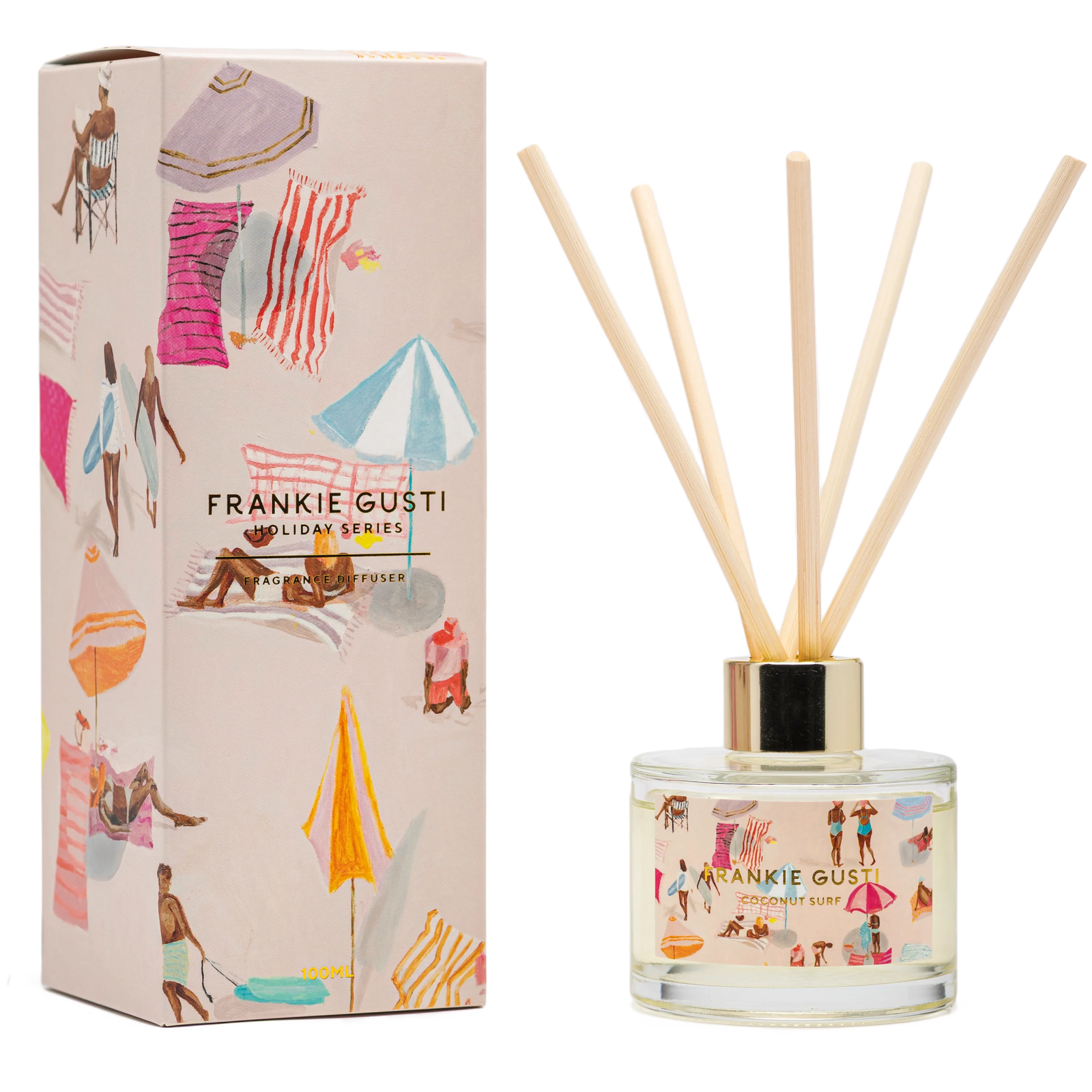 Frankie Gusti Holiday Series Diffuser 100mls - COCONUT SURF