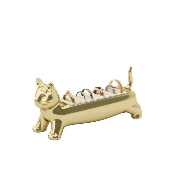 UM Ali Cat Ring Holder 12x4x5cm Brass