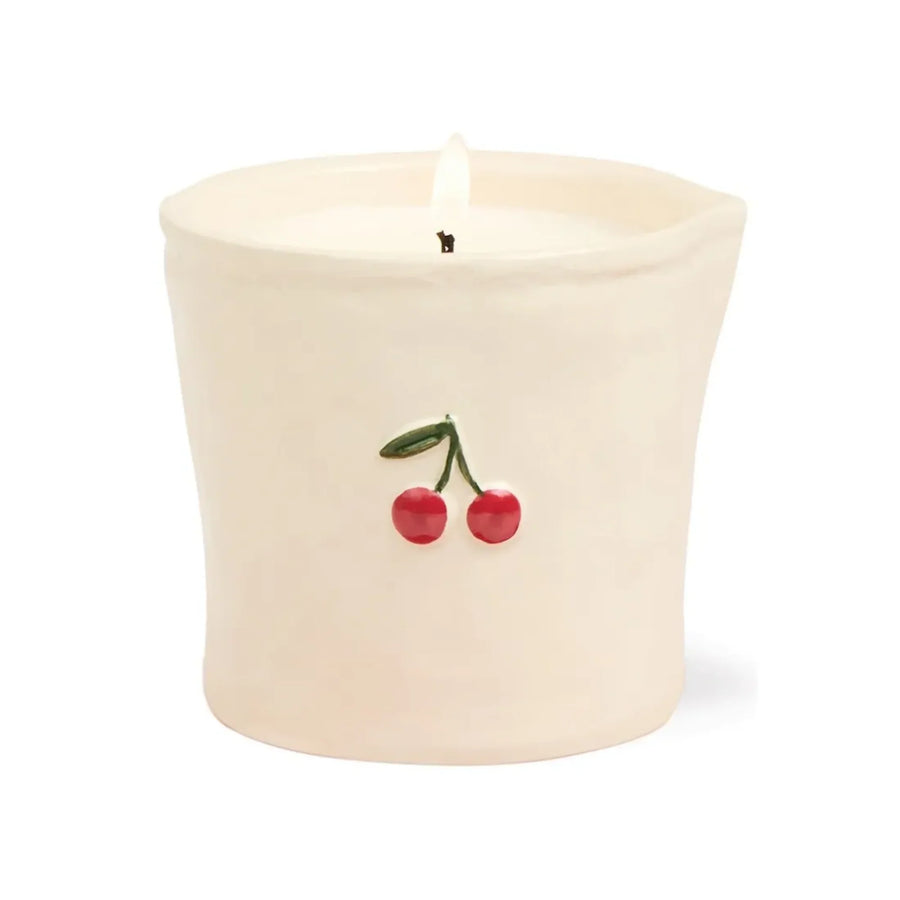 Paddywax - Bistro 8oz Ceramic w/ Embossed Cherries & Printed Box - Smoked Cherry