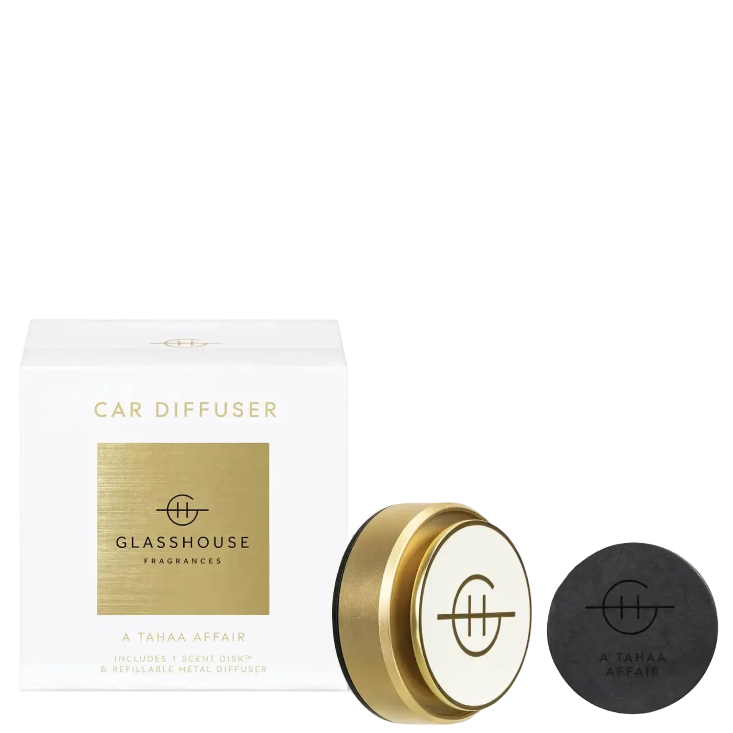 GF Gold Car Diffuser with 1 replacement - Tahaa Affair