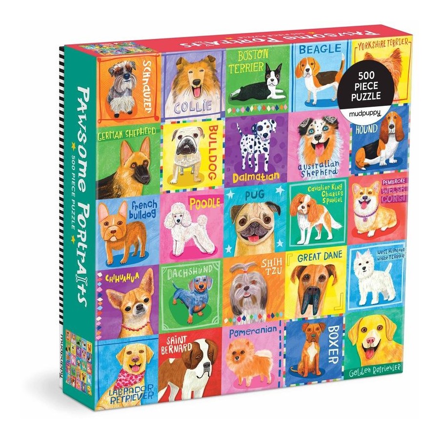 Mudpuppy Pawsome Portraits Family Puzzle - 500pcs