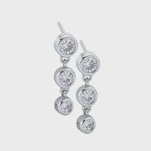 Abby Earring Silver/ clear