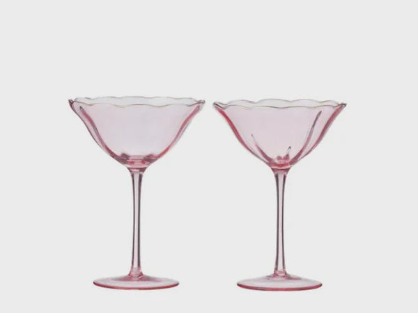 Crowne Glass Coupe Pink