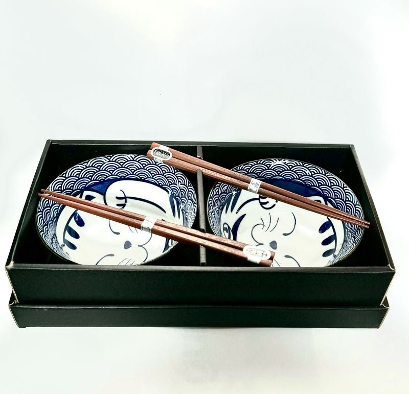 SEIKAIHA CAT - 2 bowl with chopsticks set