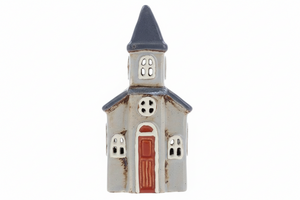 Small Grey Church Tealight