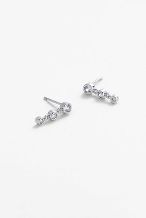 Abby Earring Silver/ clear