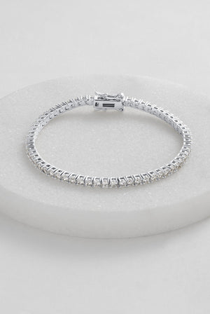 Dani Tennis Bracelet 18cm Silver