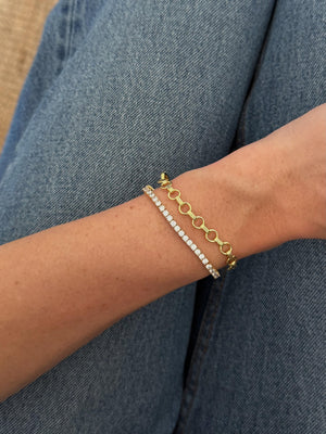 Dani Tennis Bracelet 18cm Gold