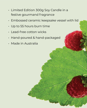 CIRCA 300g Candle - Christmas - RASPBERRY & RHUBARB