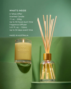 Glasshouse Fragrances 200g Candle, 150ml Diffuser Gift Set - Christmas - A Tahaa Affair