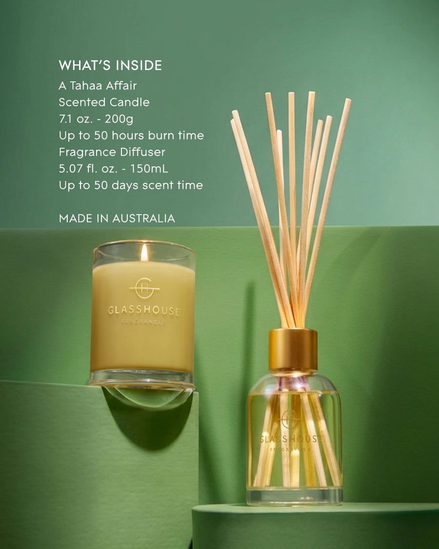 Glasshouse Fragrances 200g Candle, 150ml Diffuser Gift Set - Christmas - A Tahaa Affair