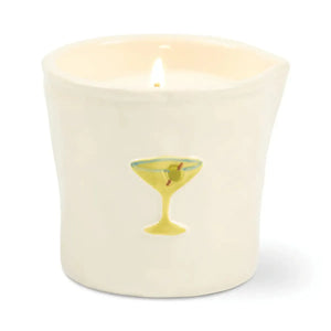 PaddyWax - Bistro 8oz Ceramic w/ Embossed Martini (Sparkling Bergamot) & Printed Box (Martini)