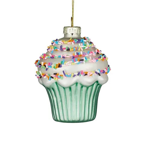 Cupcake Baubles Glass Pink/Green