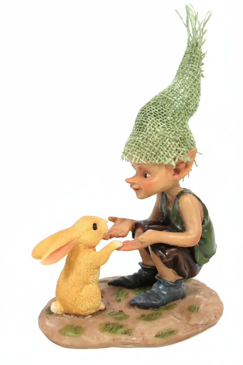 Elvin with Bunny - Resin Figurine