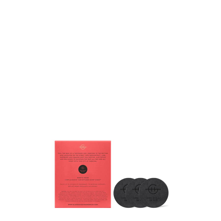 GF 3 Replacement Scent Disks for Car Diffuser - One Night in Rio