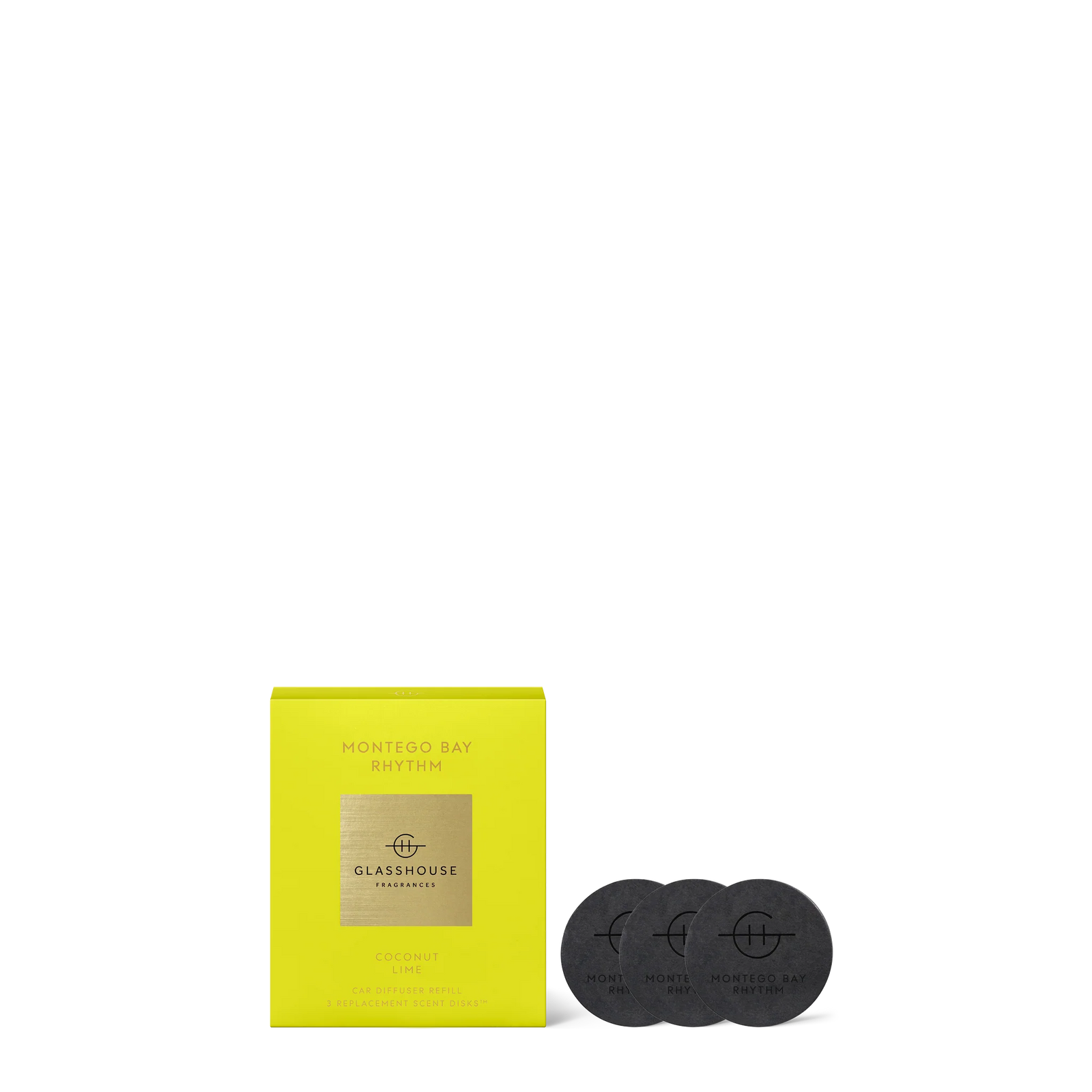 GF 3 Replacement Scent Disks for Car Diffuser - MONTEGO BAY RHYTHM