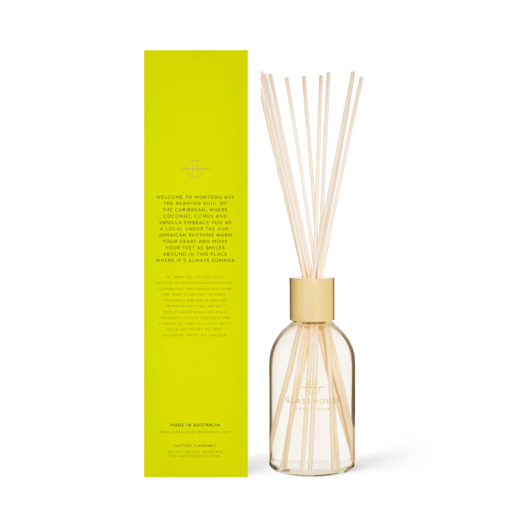 Glasshouse Fragrances 250ml Diffuser - MONTEGO BAY RHYTHM