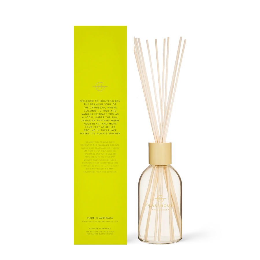 Glasshouse Fragrances 250ml Diffuser - MONTEGO BAY RHYTHM