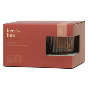 The Scout Lowball Glass - Set of 2 Amber