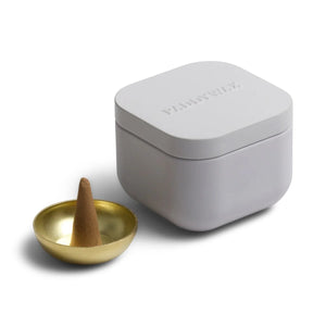 Paddywax - Cream Cubed Metal Tin Incense Refills w/ 20 Incense Cones + Incense Cone Holder