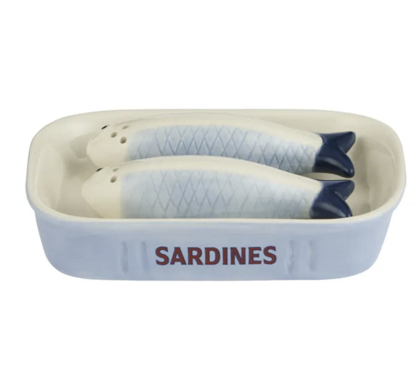 Sardine 3pc Ceramic Salt & Pepper Set