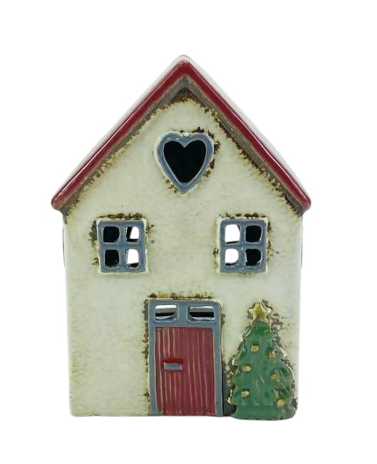 Christmas Heart House Tealight