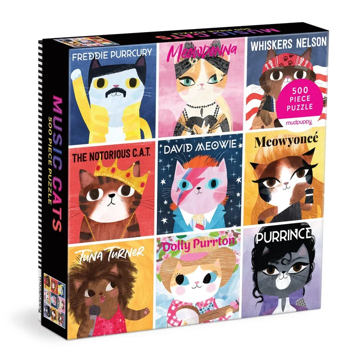 Mudpuppy Music Cats Family Puzzle-500pc