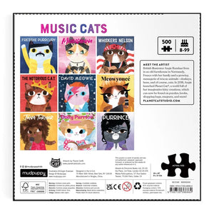 Mudpuppy Music Cats Family Puzzle-500pc