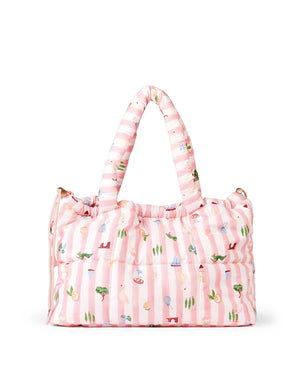 The somewhere co. - Boat Days Marshmallow Midi Tote