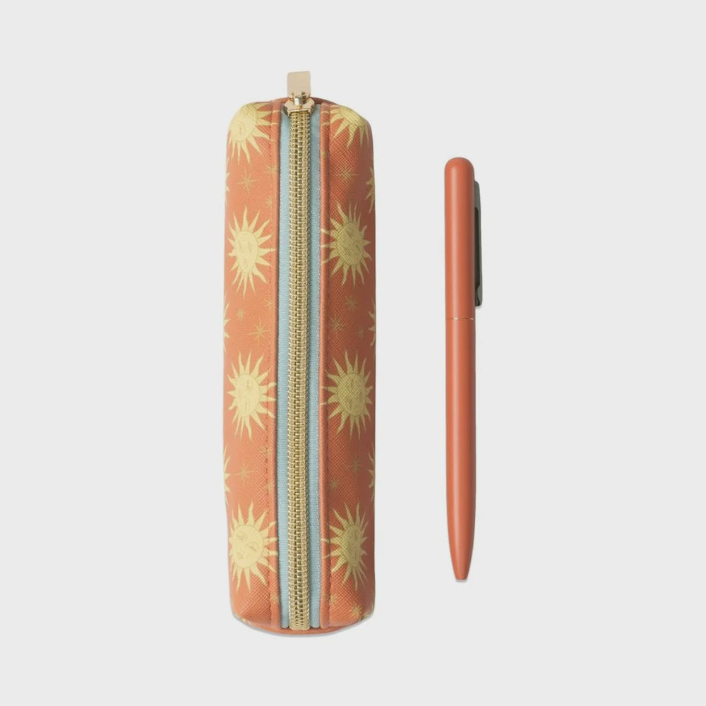 Pen & Pouch Set - Terracotta Sun