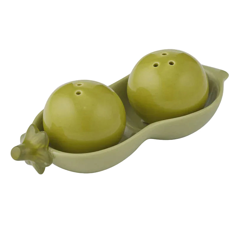 Patch Peas 3pc Ceramic Salt & Pepper Shaker Set