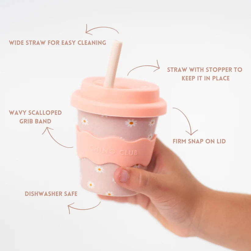 Chino Club - Pink Daisy Babychino Cup (4oz)