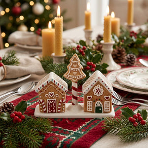 Set of 3 Gingerbread House Salt & Pepper