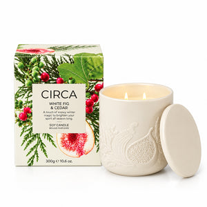 CIRCA 300g Candle - Christmas - WHITE FIG & CEDAR