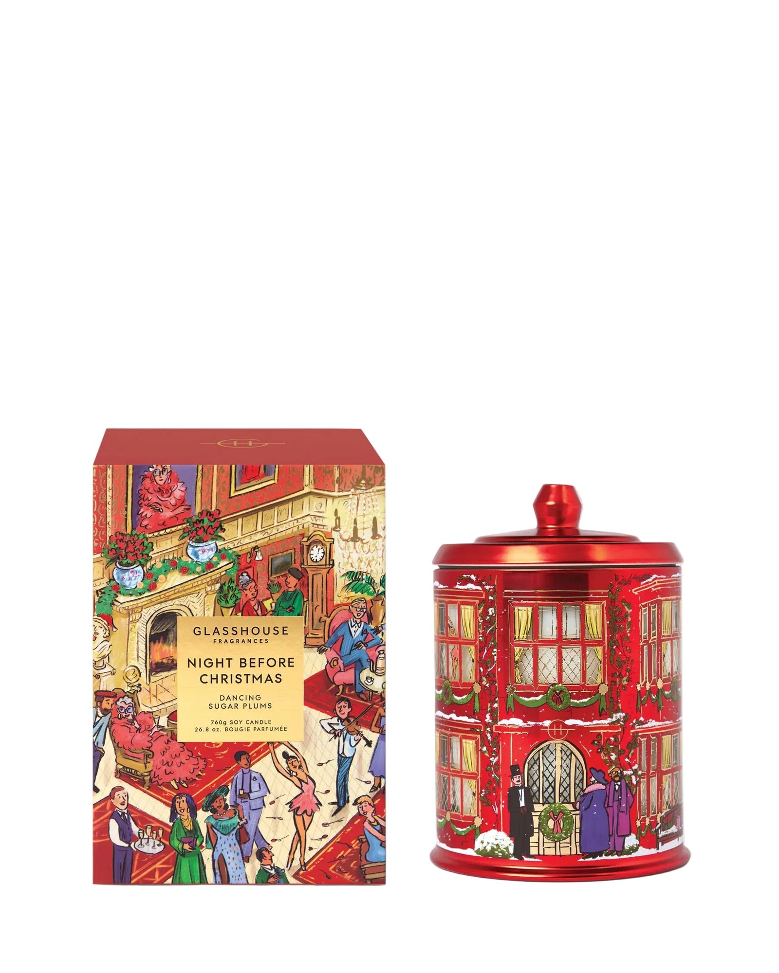 Glasshouse Fragrances 760g Candle Christmas - Night Before Christmas