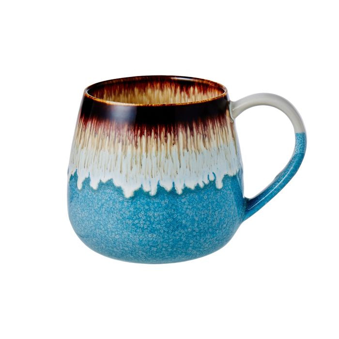 ROMA REACTIVE GLAZE MUG BLUE & BROWN 8.5X10X9.7CM