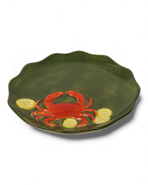 La La Land - Seaview Stoneware Crab Plate