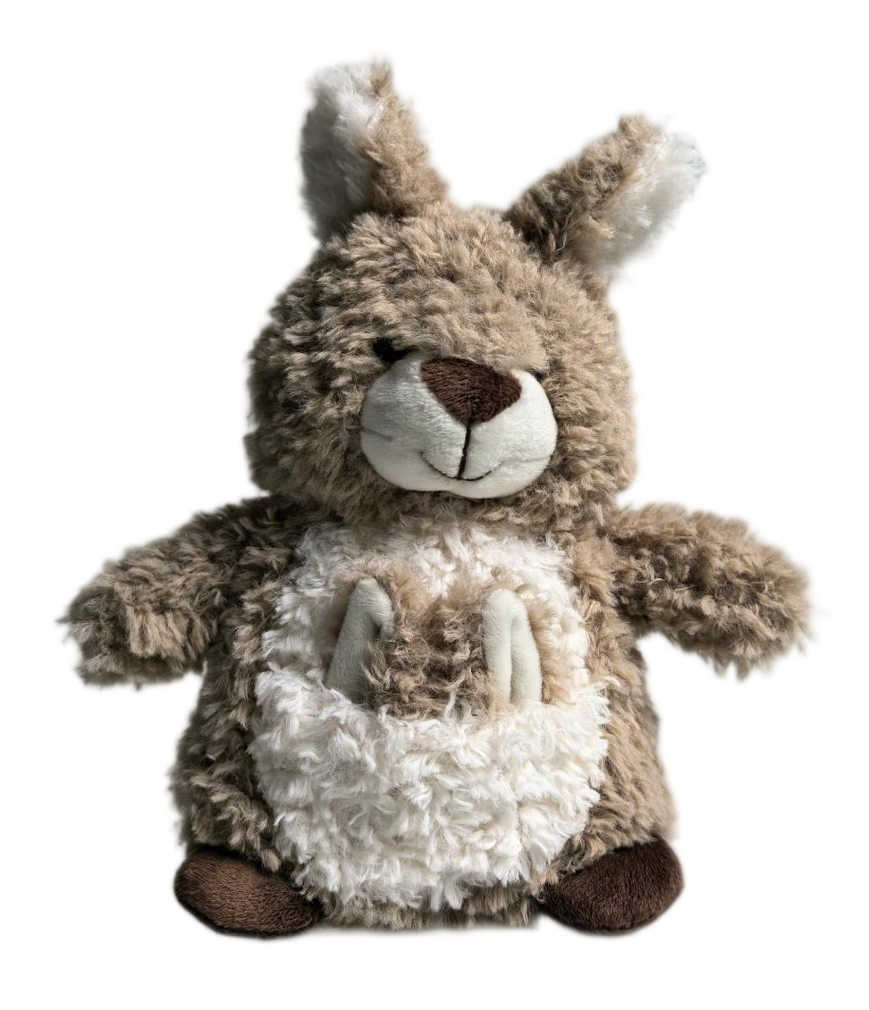 Curly Kangaroo Soft Toy Brown