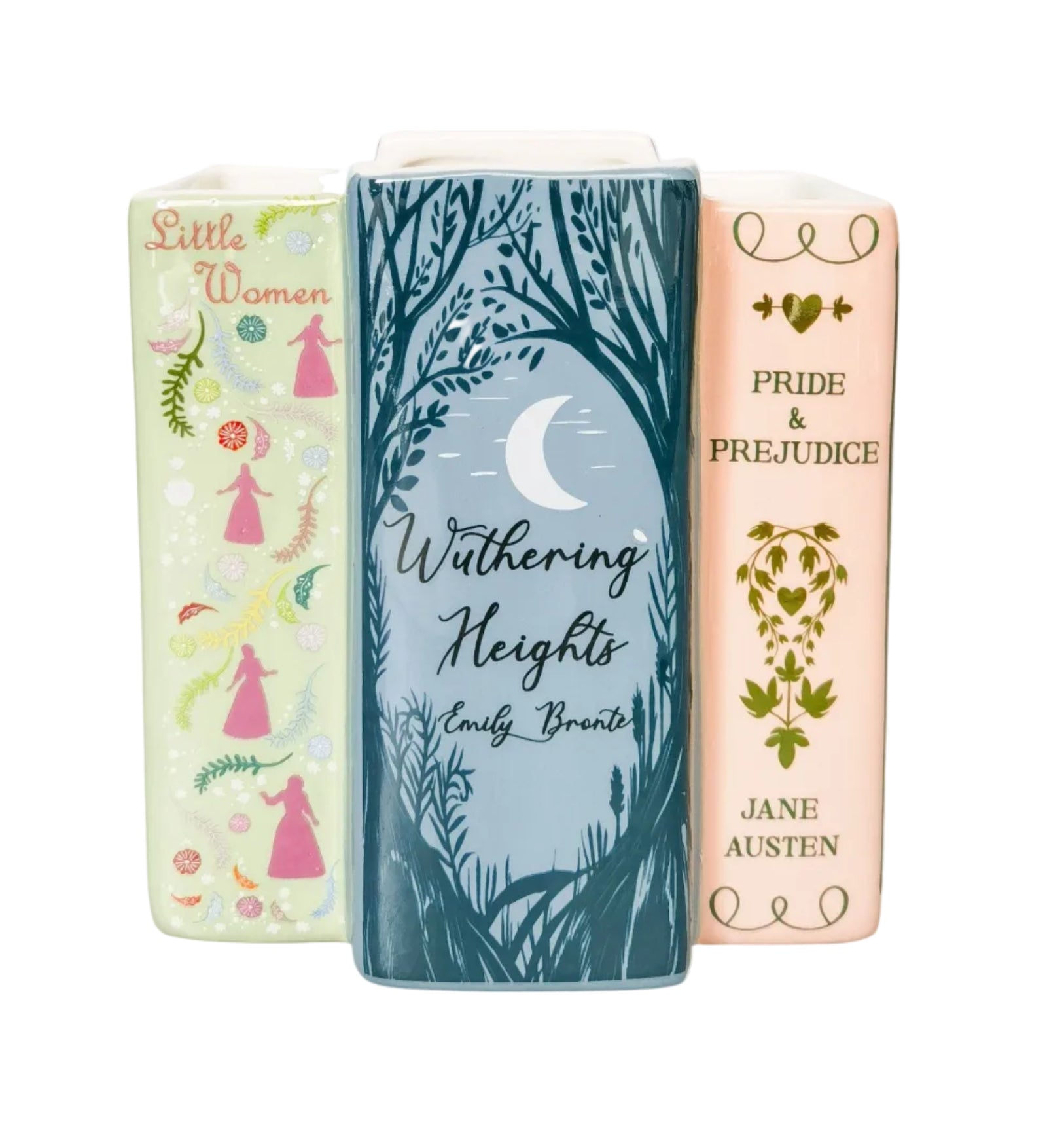 Girly Classic Books Planter Pink & Green