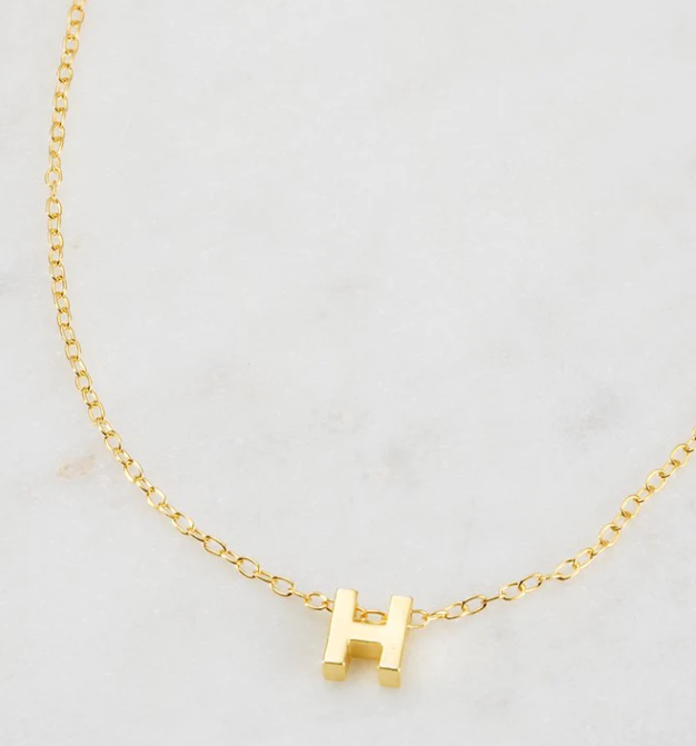 Letter Necklace (gold) - H