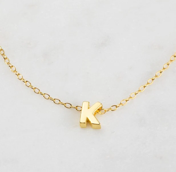 Letter Necklace (gold) - K