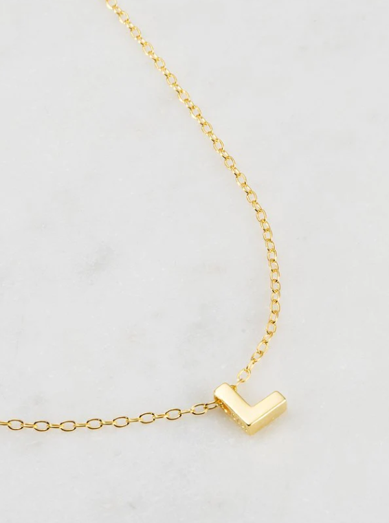 Letter Necklace (gold) - L