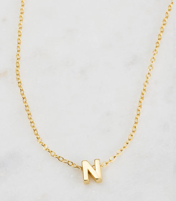 Letter Necklace (silver) - N