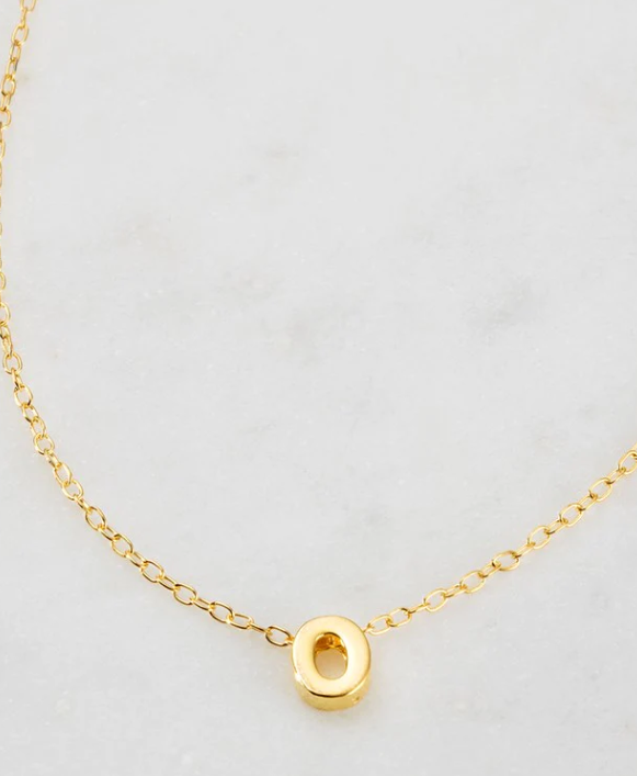 Letter Necklace (gold) - O