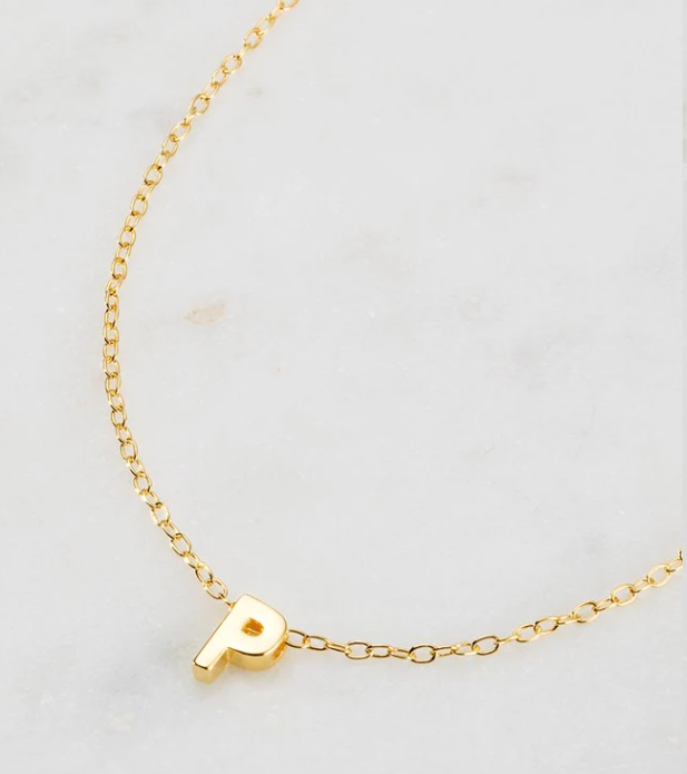 Letter Necklace (gold) - P
