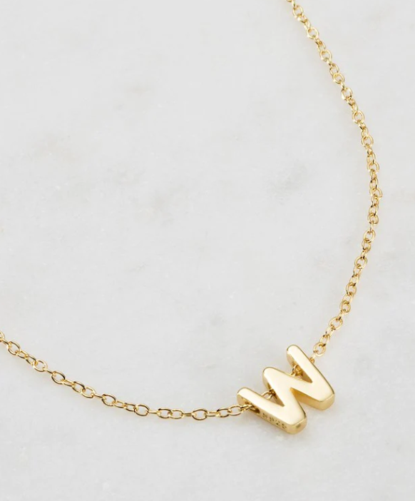 Letter Necklace (gold) - W